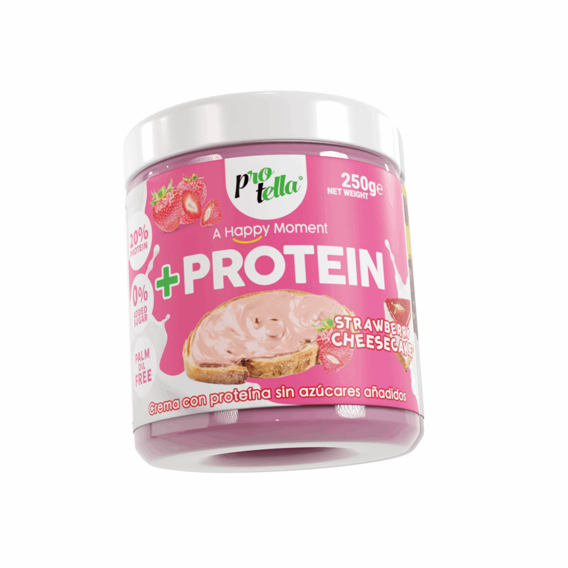 Protella Crema Protein Strawberry Cheesecake 250g - Salufarma
